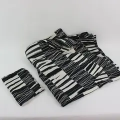 Black Beige Abstract Striped Queen Duvet Cover & Pillow Sham 80x88in