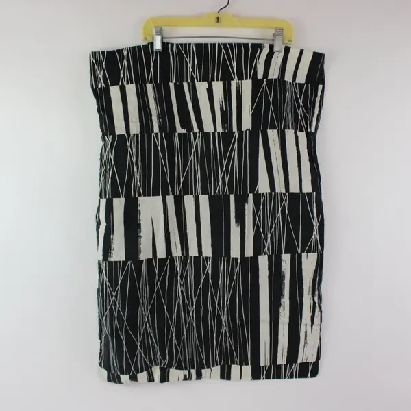 Black Beige Abstract Striped Queen Duvet Cover & Pillow Sham 80x88in