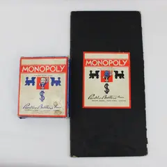 1935 Parker Brothers Monopoly Board Game Vintage Wood Houses Hotels