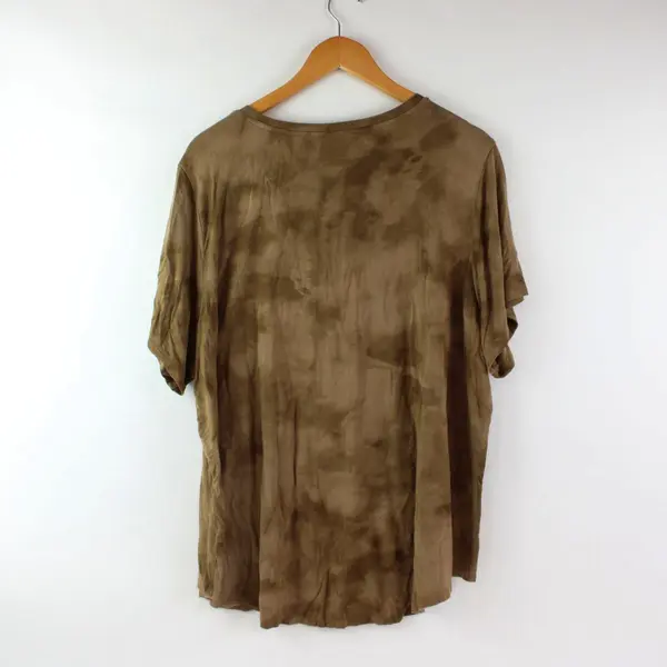 Old Navy Women's 2X Brown Tie-Dye Luxe Short Sleeve T-Shirt