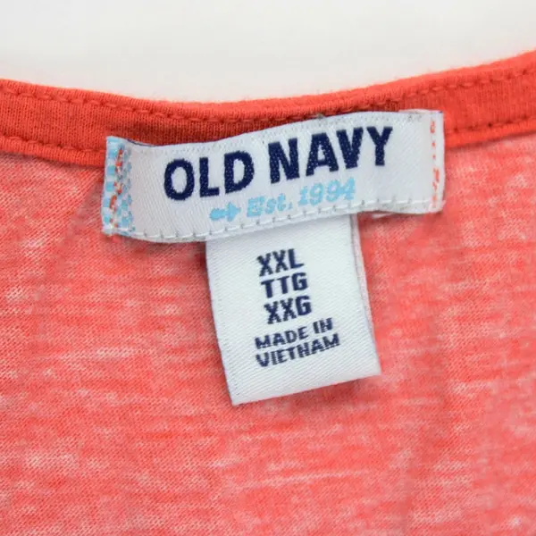 Old Navy Women's XXL Coral Orange White Ombre Sequin Tank Top