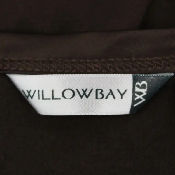 Willowbay Women's V-Neck T-Shirt Dark Brown 3X 24W/26W