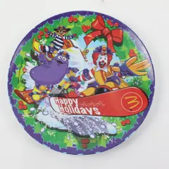 Vintage 2004 McDonald's Happy Holidays Ronald McDonald Grimace Plate