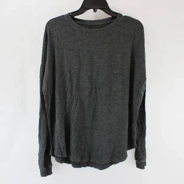 DIP Women's Large Dark Gray Long Sleeve Pajama Shirt