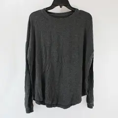 DIP Women's Large Dark Gray Long Sleeve Pajama Shirt