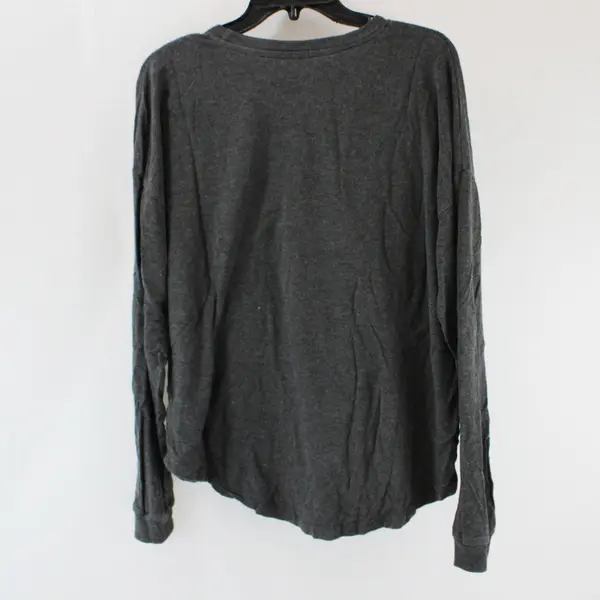 DIP Women's Large Dark Gray Long Sleeve Pajama Shirt