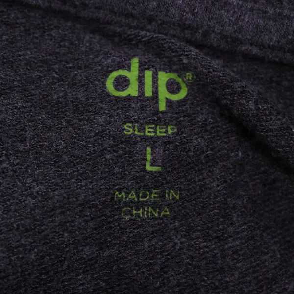 DIP Women's Large Dark Gray Long Sleeve Pajama Shirt