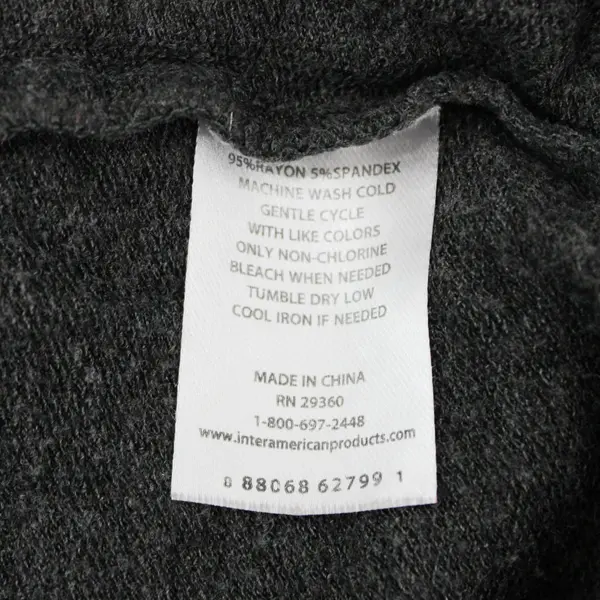 DIP Women's Large Dark Gray Long Sleeve Pajama Shirt