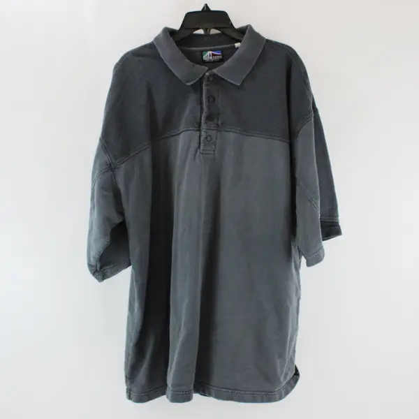 Steel Bridge Men's Gray 100% Cotton Polo Shirt Size 2XB