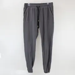 ZYIA Active Women's Large Gray Joggers Gold Zipper Detail