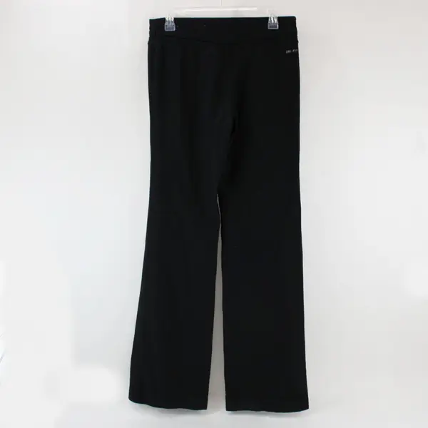 Nike Women's Wide Leg Yoga Pants Black M Tall Peeling Nike Dri-FIT Graphics