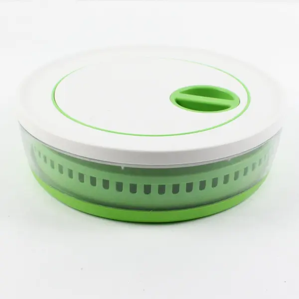Progressive Prepworks Collapsible Salad Spinner Green White Space Saving