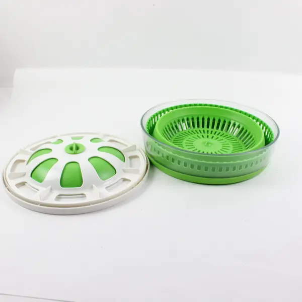 Progressive Prepworks Collapsible Salad Spinner Green White Space Saving