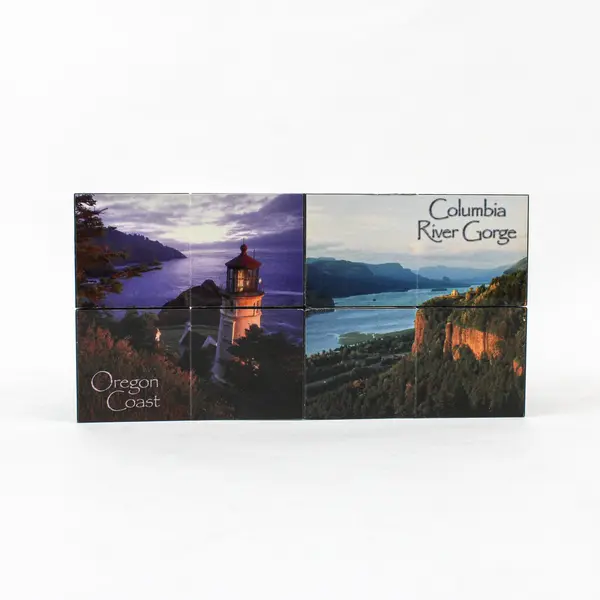 Oregon Souvenir Folding Photo Puzzle Cube Brain Teaser