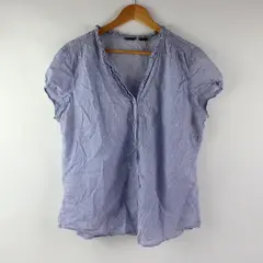 Eddie Bauer Women's XL Lavender Purple Cap Sleeve Button-Front Blouse