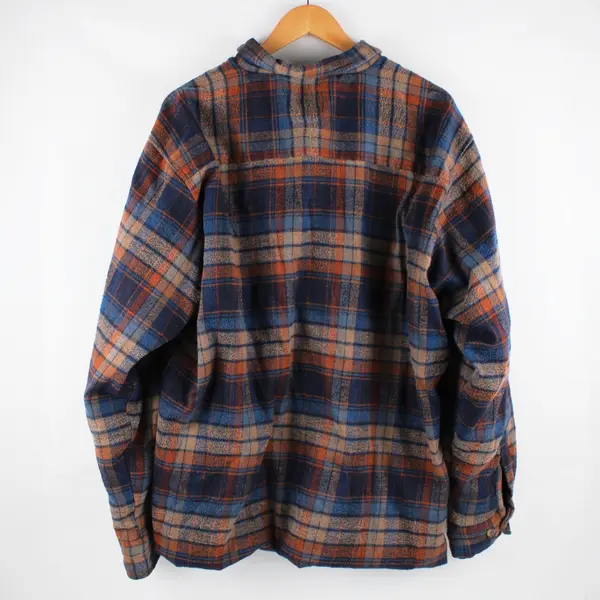 Northern Expedition Men's XL Blue Orange Flannel Zip-Up Jacket