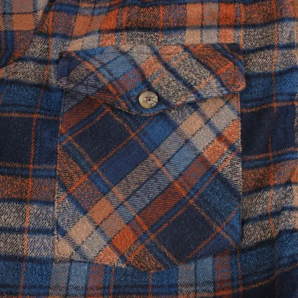 Northern Expedition Men's XL Blue Orange Flannel Zip-Up Jacket