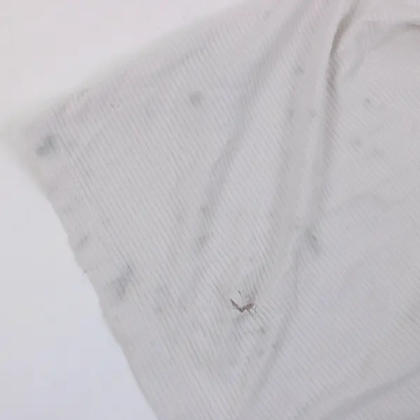 Women's White Ribbed Sleeveless Activewear Top Size XL