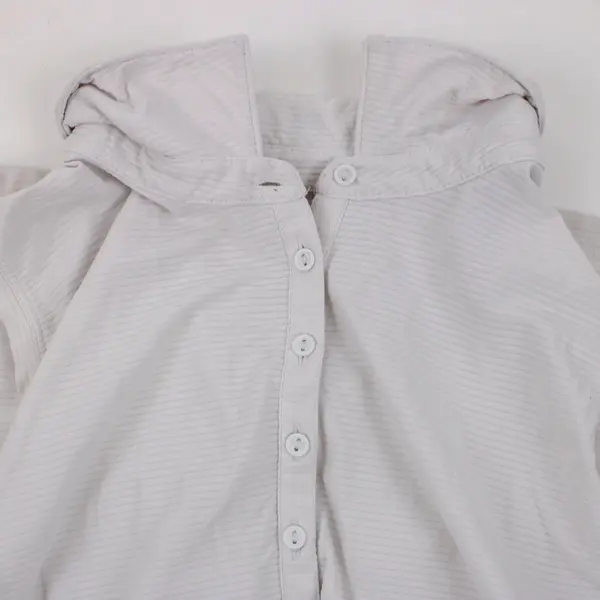 Women's White Ribbed Sleeveless Activewear Top Size XL