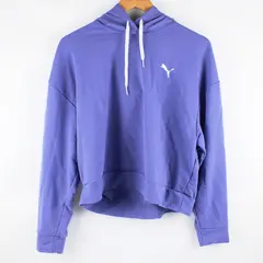 Puma Women's Large Lavender Purple Cropped Hoodie