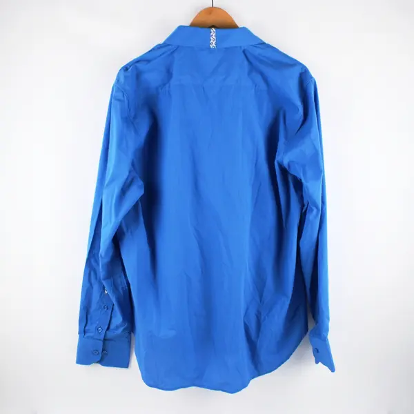 Justin's Generation Men's Royal Blue Long Sleeve Button-Up Shirt 2XL