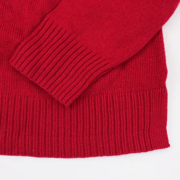 Karen Scott Women's Red Knit V-Neck Pullover Sweater Medium