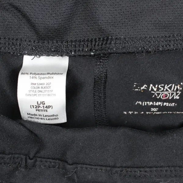 Danskin Now Women's Petite Large Black Slim Fit Yoga Workout Pants