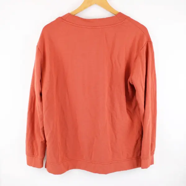 Orvis Women's Medium Orange V-Neck Sweatshirt