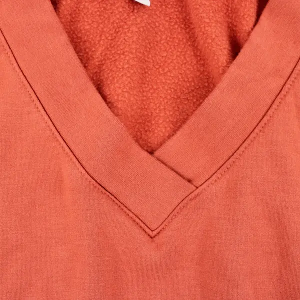 Orvis Women's Medium Orange V-Neck Sweatshirt
