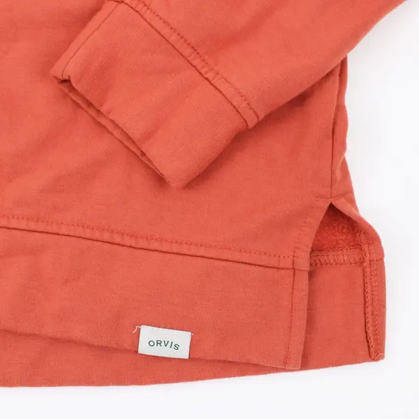 Orvis Women's Medium Orange V-Neck Sweatshirt