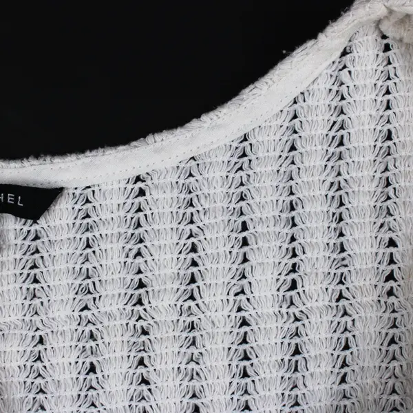 Zac & Rachel Women's XL White Sleeveless Crocheted Detail Top