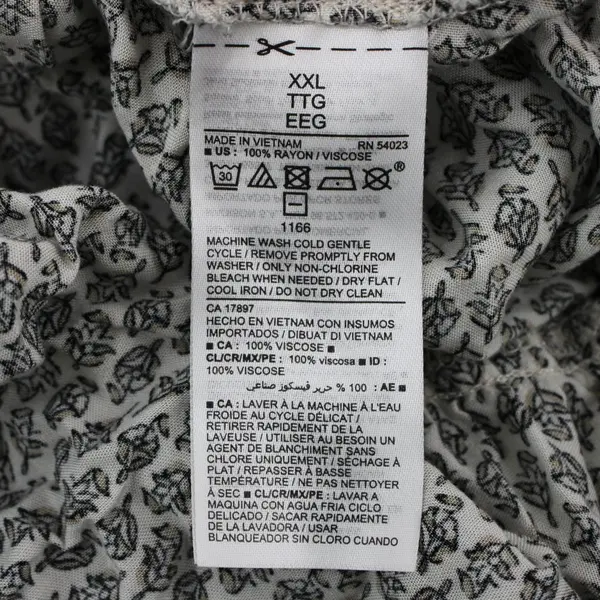 Old Navy Women's Floral Maxi Dress XXL Black White Beige Long Sleeve