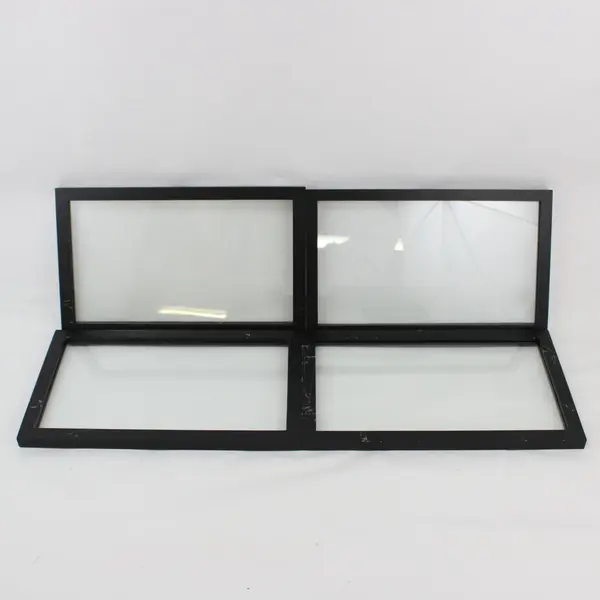 Lot of 4 Black MDF Wall Hanging Picture Frames 8x14 Cracked Glass Scratches