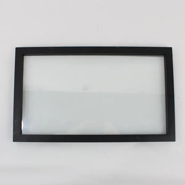 Lot of 4 Black MDF Wall Hanging Picture Frames 8x14 Cracked Glass Scratches