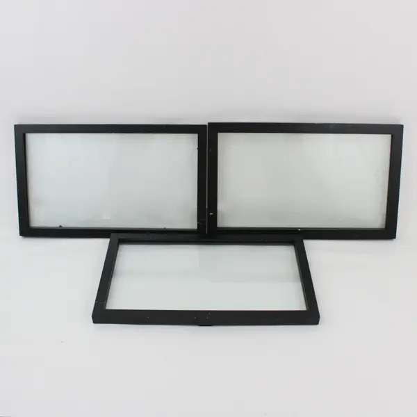 Lot of 3 Black MDF Wall Hanging Picture Frames 8x14 Inches FLAWED