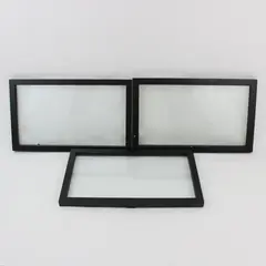 Lot of 3 Black MDF Wall Hanging Picture Frames 8x14 Inches FLAWED
