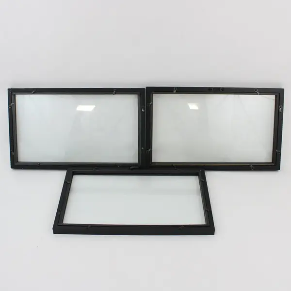 Lot of 3 Black MDF Wall Hanging Picture Frames 8x14 Inches FLAWED