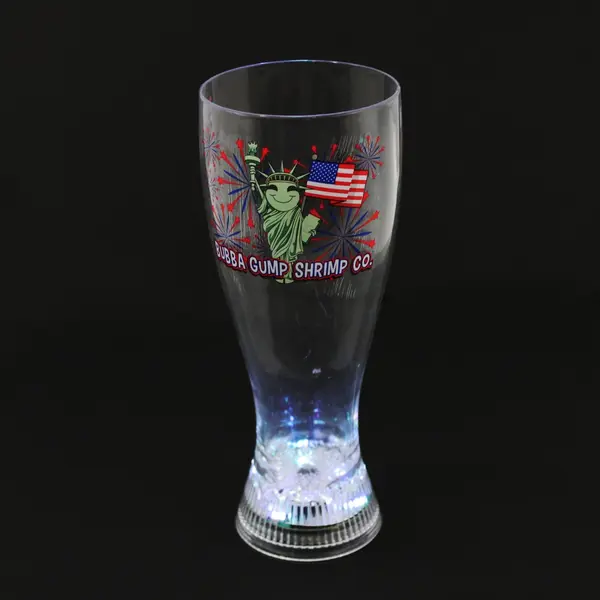 Bubba Gump Shrimp Co 20 oz Pilsner Glass Statue of Liberty Fireworks