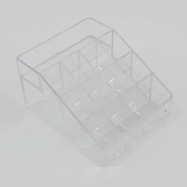 Lot of 2 Clear Acrylic Compartment Organizer Trays Cosmetic Jewelry