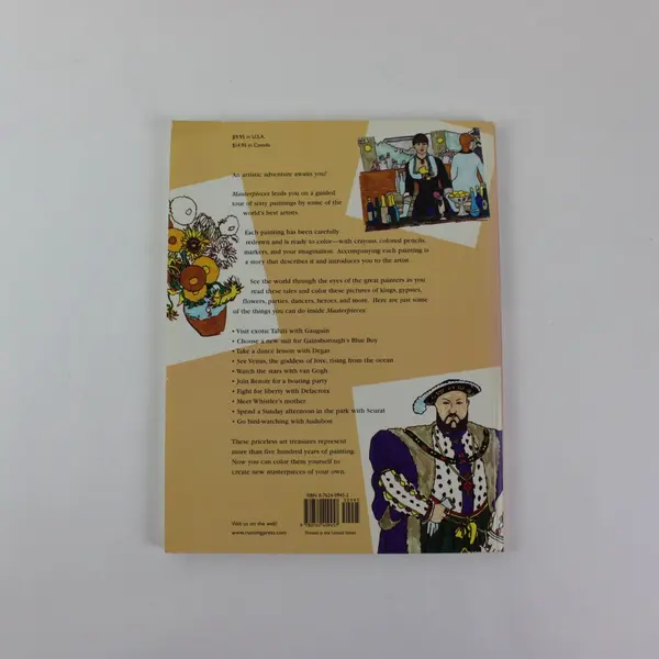 Start Exploring Masterpieces Coloring Book 1990 Unused Art Activity Book