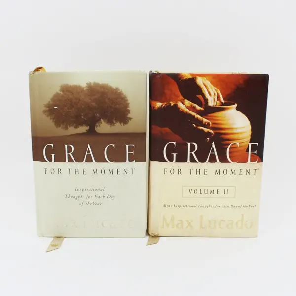 Grace for the Moment 2-Volume Hardcover Devotional Set by Max Lucado 2001 & 2006