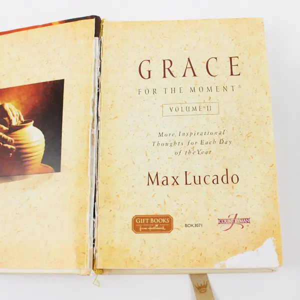 Grace for the Moment 2-Volume Hardcover Devotional Set by Max Lucado 2001 & 2006