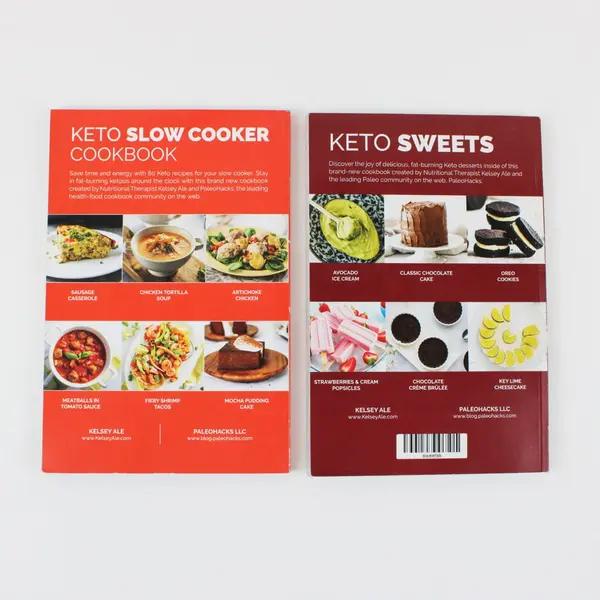 Lot of 2 Keto Cookbooks by Kelsey Ale Low Carb Recipes 2018 & 2020 Paperbacks