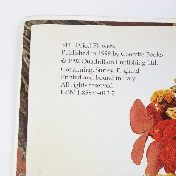 The Step-by-Step Art of Dried Flowers Ming Veevers-Carter 1999 PB Coombe Books