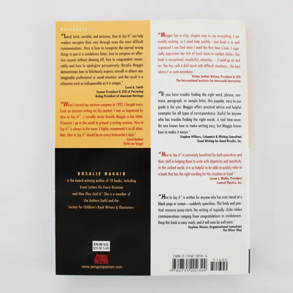 How to Say It Choice Words Rosalie Maggio Revised Expanded 2001 Paperback