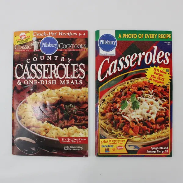 Lot of 5 Pillsbury Cookbooks Casseroles Appetizers Gifts From a Jar Rice Council