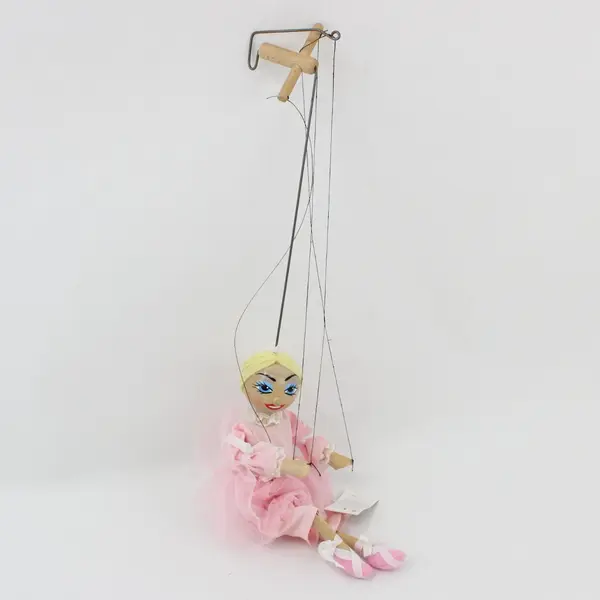 Bohemian Puppets Vintage Czech-Made String-Operated Ballerina Marionette Doll