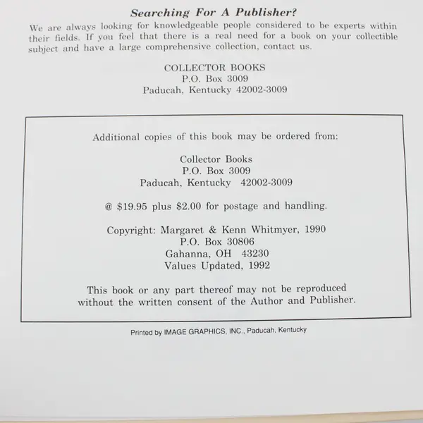 Bedroom & Bathroom Glassware Depression Years Margaret & Kenn Whitmyer 1990 HC