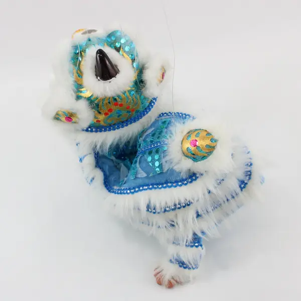 Chinese Lion Dance Marionette String Puppet 2000s Folk Art Collectible
