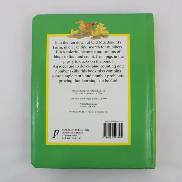 Numbers on the Farm Children's Board Book Educational Counting 2006